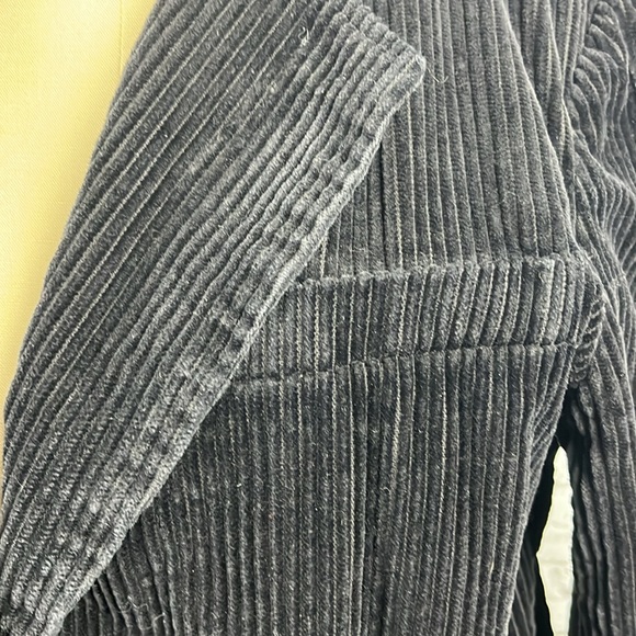 Newport News | black 100% cotton, corduroy elongated jacket size 10 - Picture 8 of 11